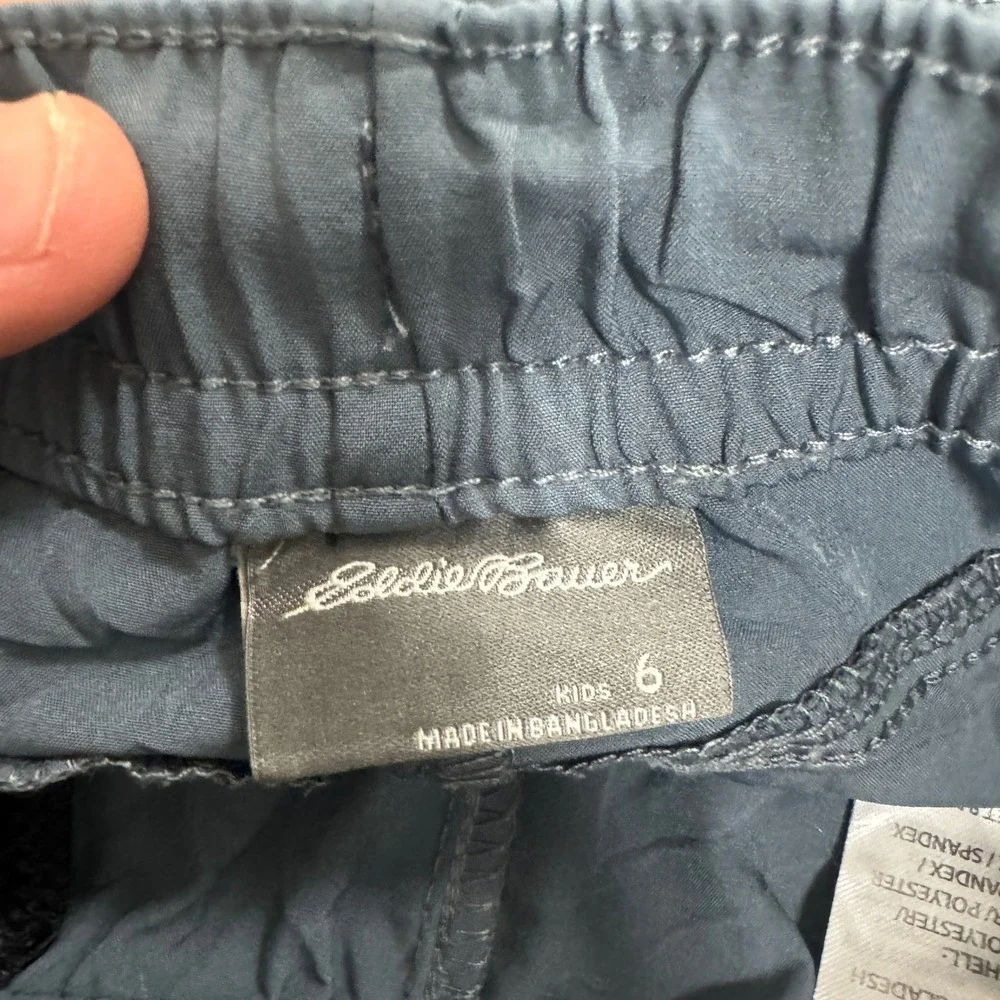 Eddie Bauer Kids Dark Gray Elastic Waist Jogger Pants Size 6 Outdoor Athletic